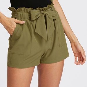 High Waisted Shorts with a Tie belt